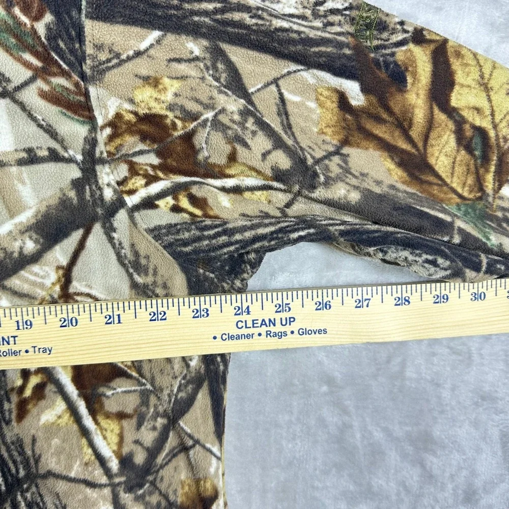 Field & Stream Camo Fleece Pullover Mens XL Real Tree Mock Neck Long Sleeve - Picture 5 of 7